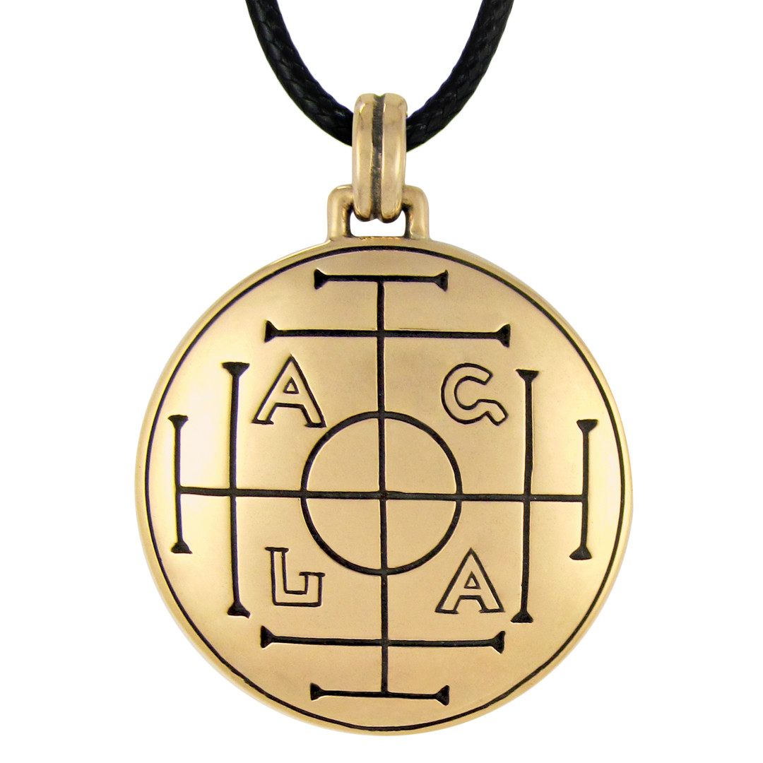  Bronze Medieval Money Talisman Wealth Prosperity Amulet Pendant Necklace