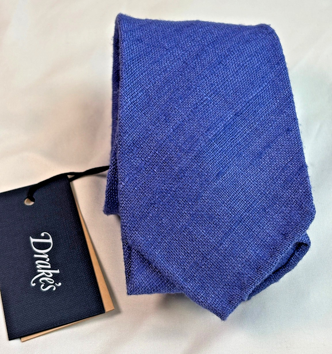 $175 New Drake\'s Solid Purple Neck Tie 100% SILK Handmade In London England $175 New Drake\'s Solid Purple Neck Tie 100% SILK Handmade In London England