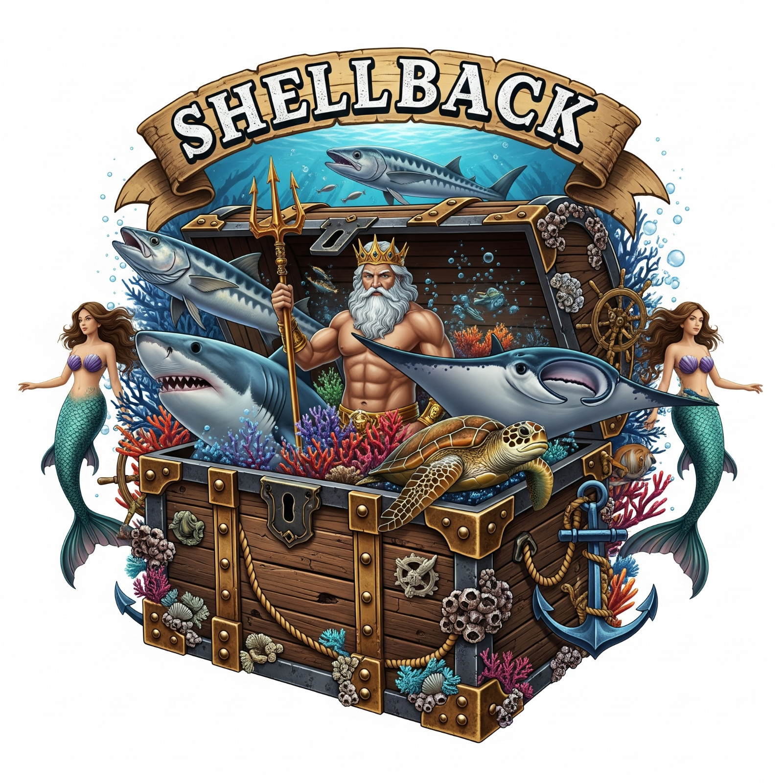 Shellback Crossing The Equator USN US Navy Sailor Gift Prior Service 4