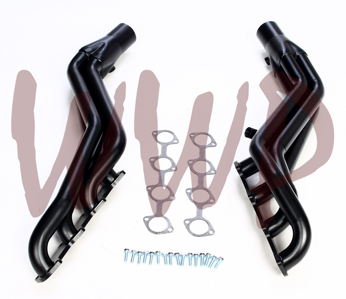 Black Exhaust Header Manifold System 04-08 Ford F150 Truck 4.6L V8 4WD Only