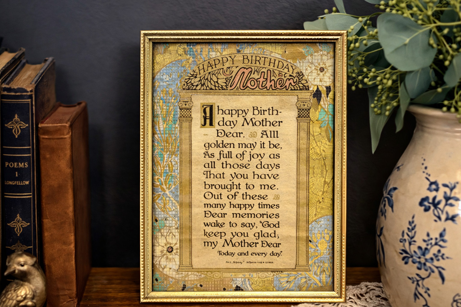 Antique 1926 Buzza Motto Print \
