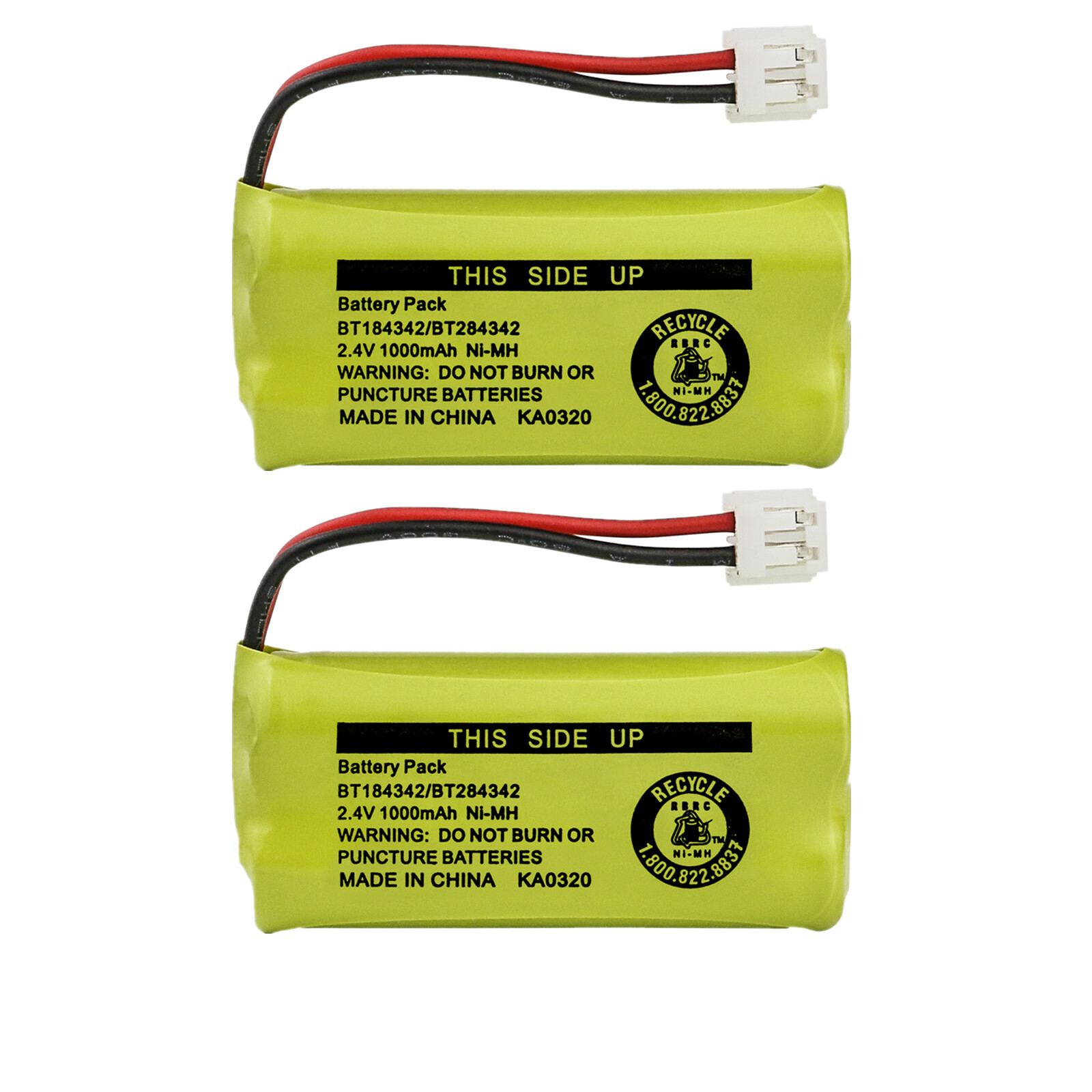 Kastar 2-Pack Battery BT184342 BT284342 for AT&T Vtech GE RCA and Clarity Phone