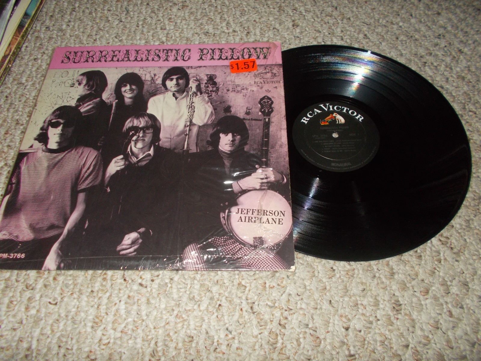 JEFFERSON AIRPLANE SURREALISTIC PILLOW ORG PSYCH ROCK LP N RCA VICTOR NM MONO