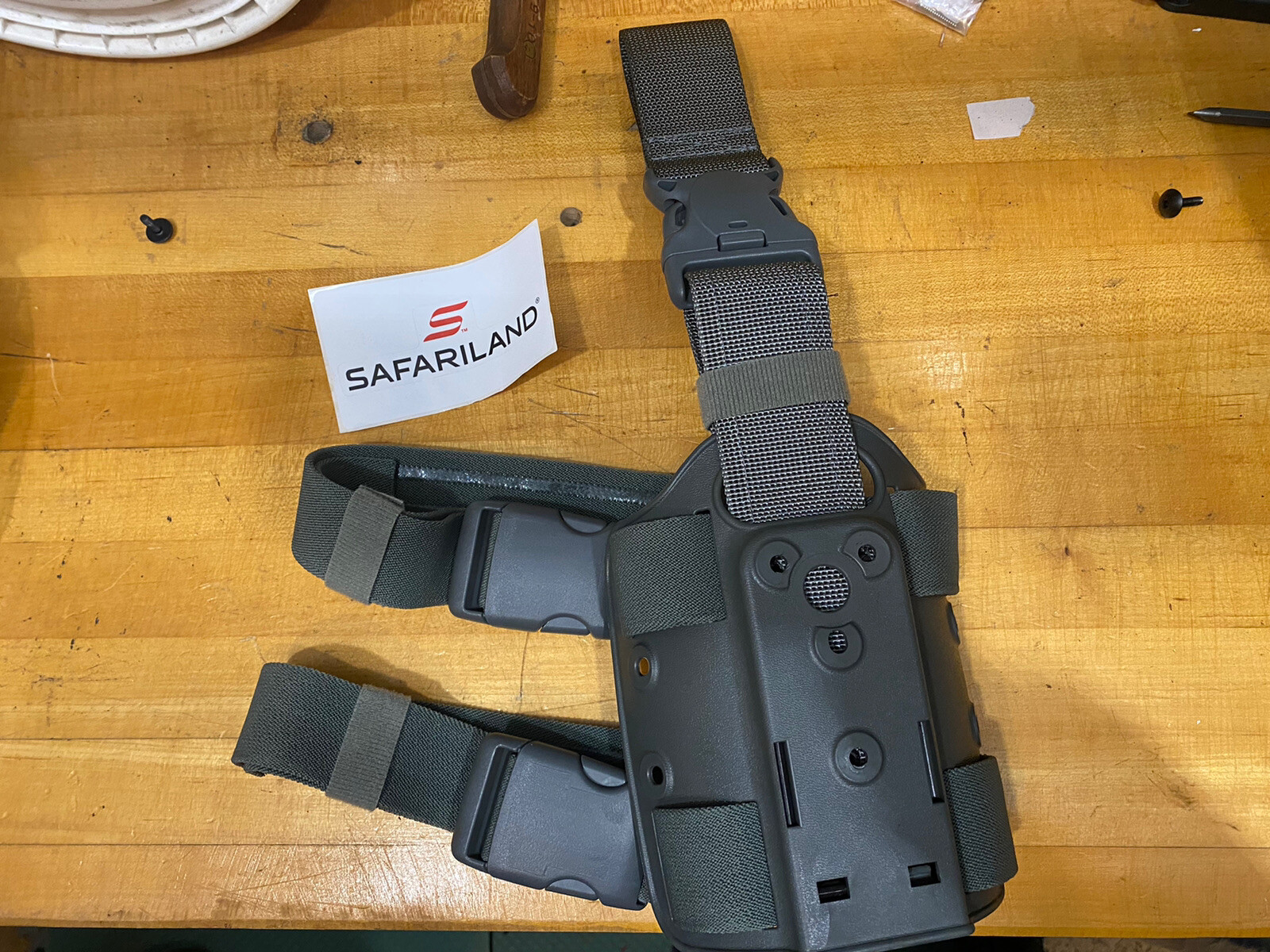 SAFARILAND SHROUD Leg Holster GREEN Double Strap 6005 Quick Release - NEW SAFARILAND SHROUD Leg Holster GREEN Double Strap 6005 Quick Release - NEW