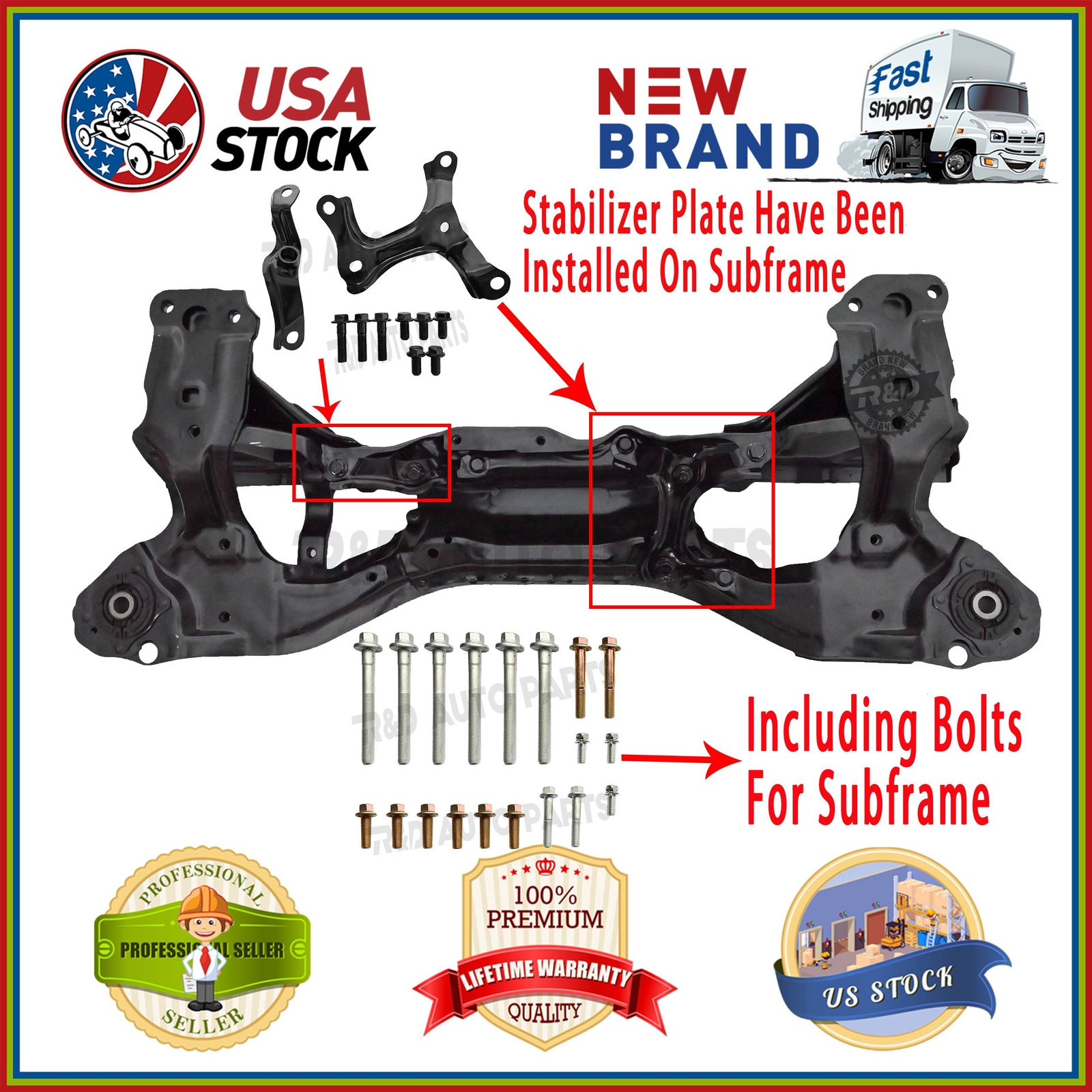 Front back Crossmember Subframe Sub Frame Cradle For 99-03 Acura TL 01-03 CL V6
