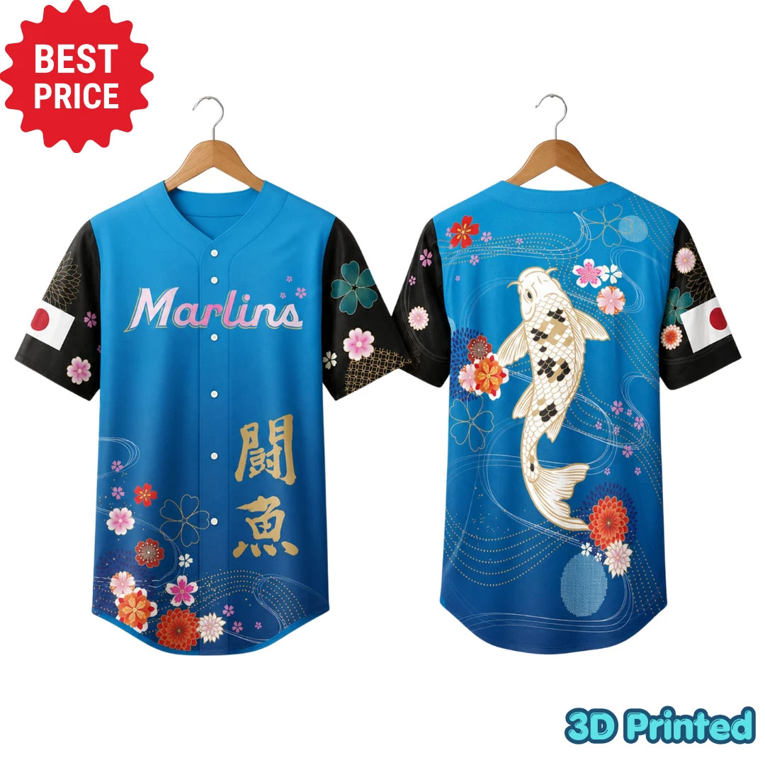 new 2026 Miami Marlins Japanese Heritage Celebration PRINT JERSEY Sep 12