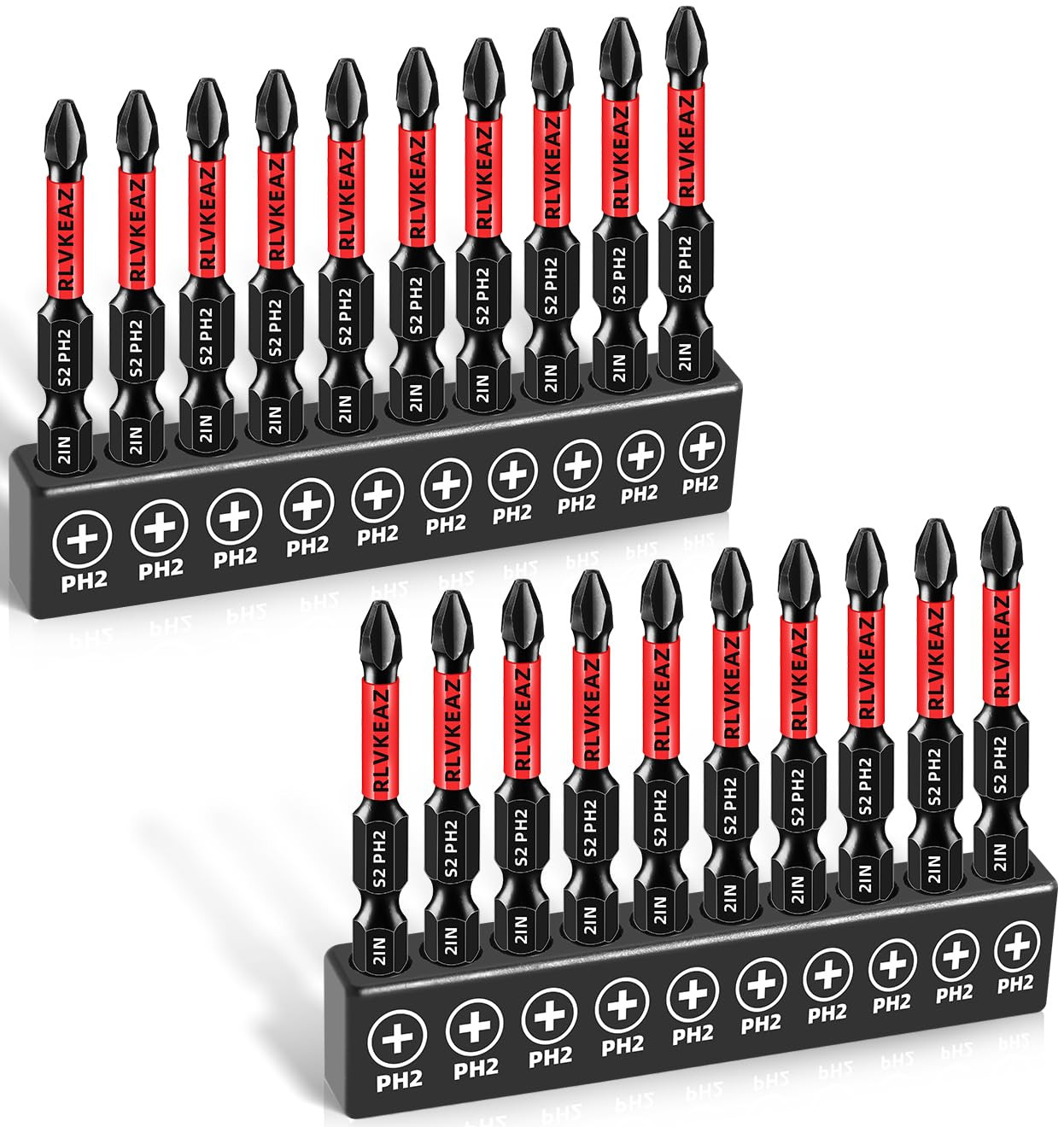 20-PCS Phillips Bits #2 Impact, Magnetic 2\'\' Phillips Head Drill & Screwdriver B
