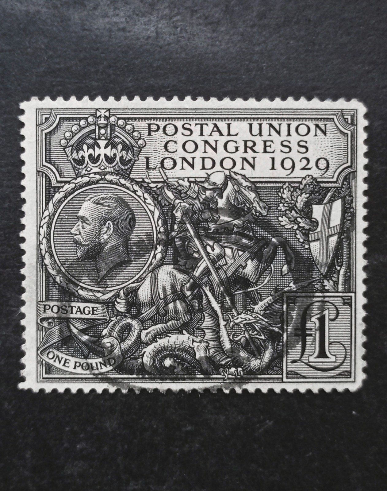 GB King George V 1929 £1 PUC SG.438 Used Well Centered Good Perforation VF