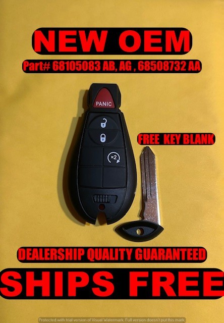 NEW OEM 2013-23 JEEP CHEROKEE REMOTE START KEY FOB  68508732AA 68105083, GQ4-53T