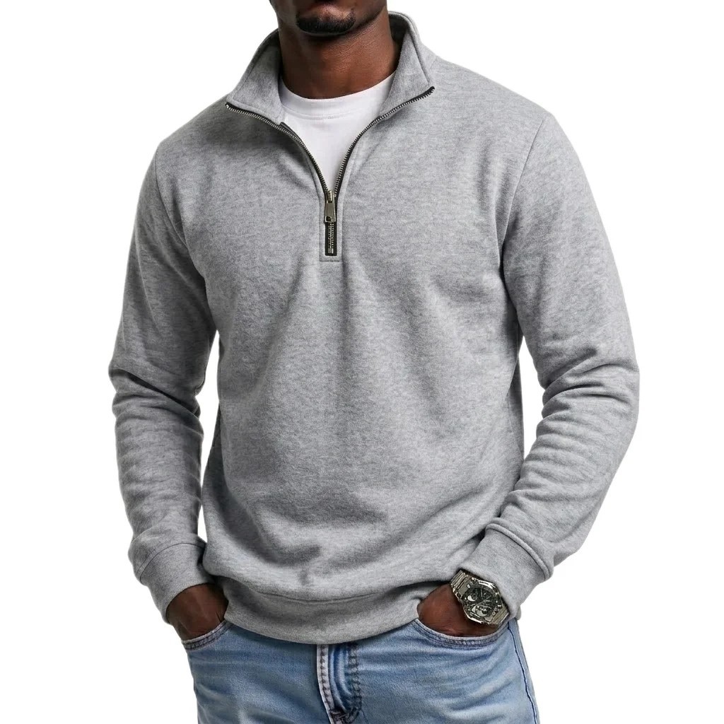 Men's Quarter Zip Pullover Casual Long Sleeve Lightweight Sweatshirt Fall Winter