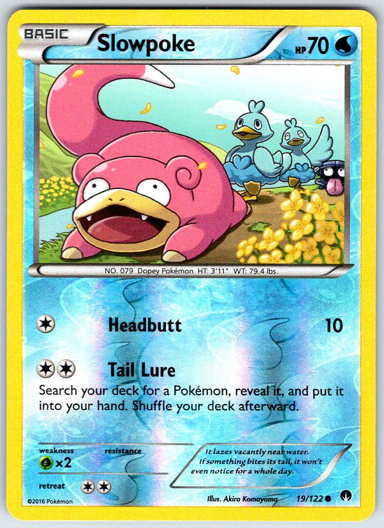 Slowpoke 19/122 XY - BREAKpoint Common Reverse Holo 2016 LP