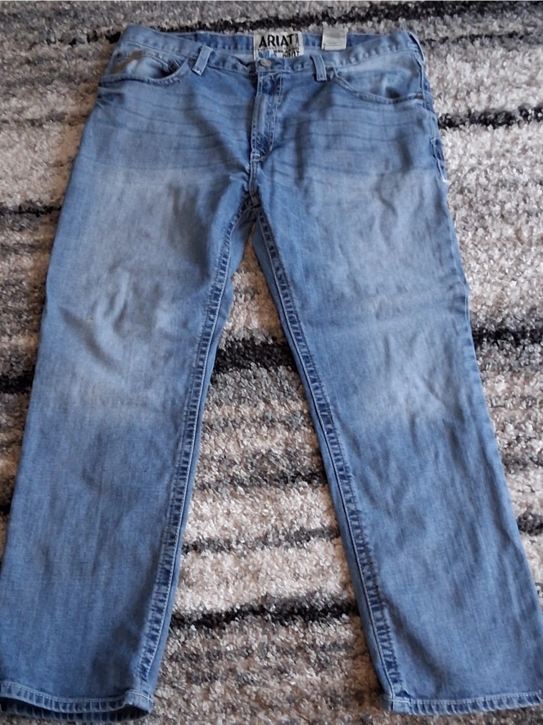 Ariat Men\'s 40x32 M2 Relaxed Boot Cut Blue Jeans 