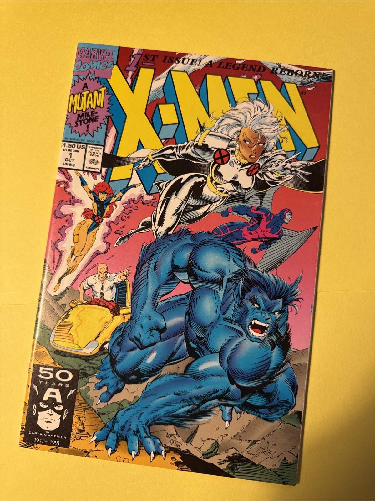X-Men #1 (1991) Storm Beast Jim Lee Cover Marvel Comics X-Men Comic Book