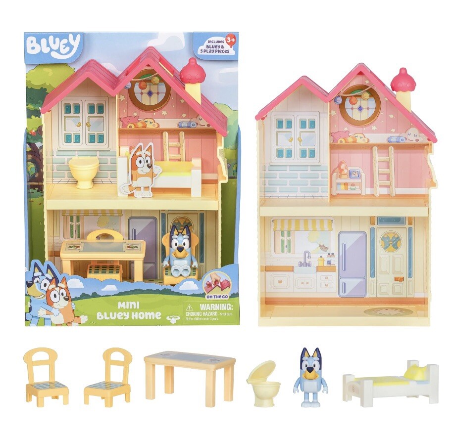 NIB New Bluey Mini Home Playset - Compact House Playset with Carry Handle