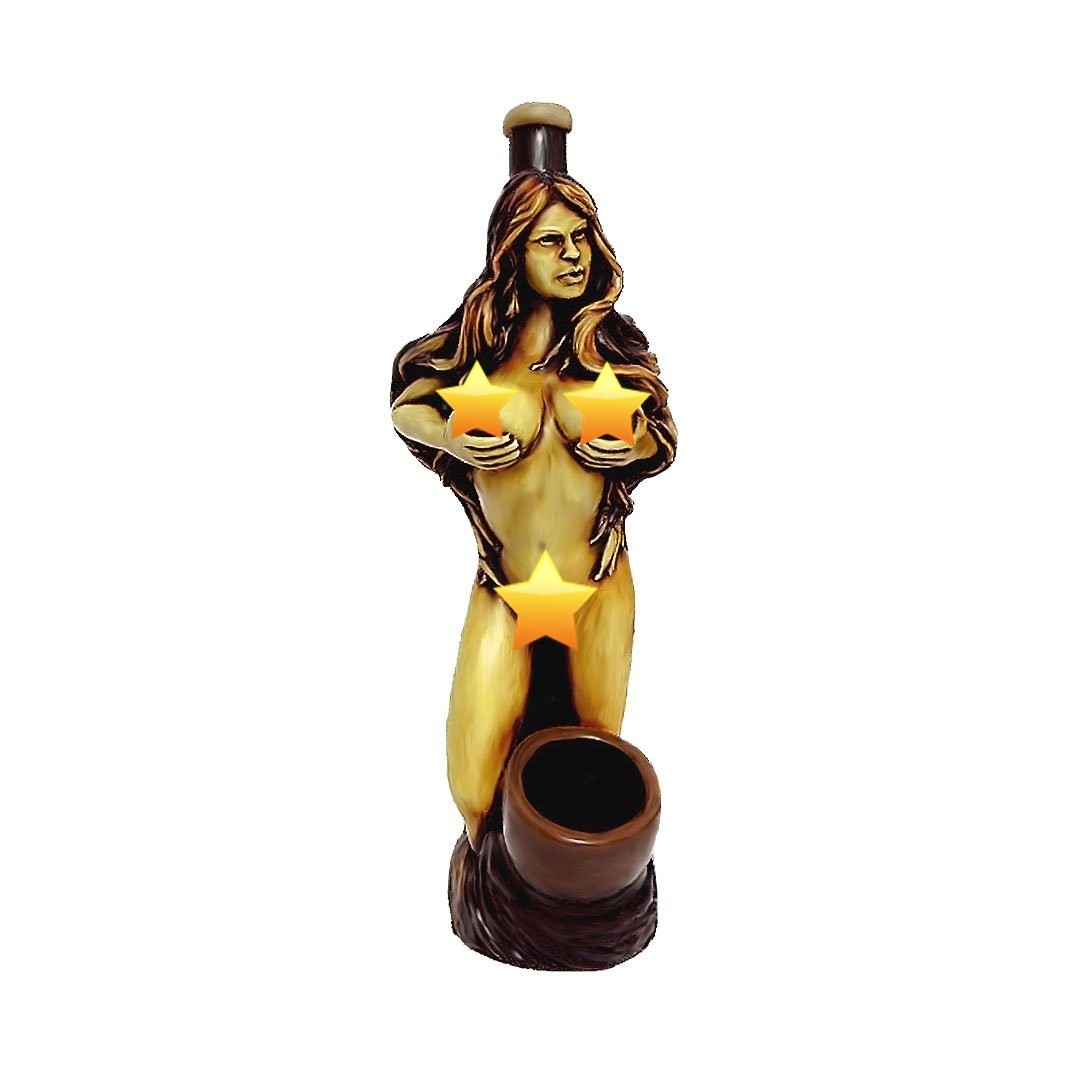 Boob Squeeze Girl Smoking Hand Pipe / Pipe / Smoke / Handcraft