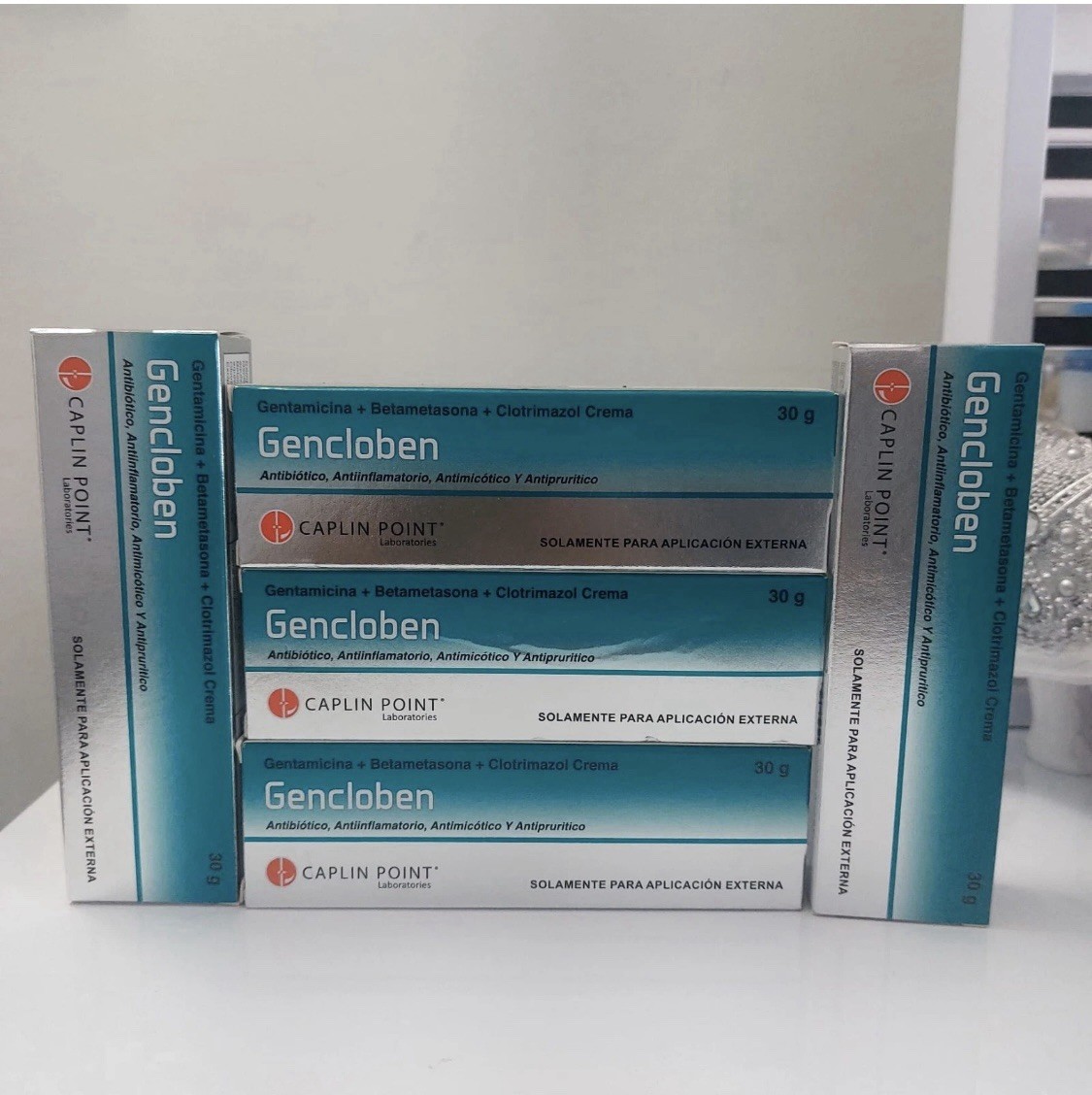 5 Gencloben for irritation of the crotches and sensitive areas, for irritation