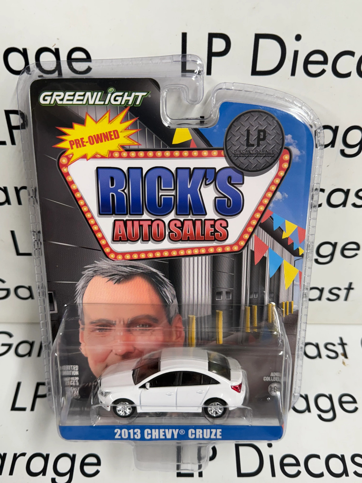 GREENLIGHT 2013 Chevy Cruze White LP Exclusive 1:64 Diecast Ricks Auto Sales GREENLIGHT 2013 Chevy Cruze White LP Exclusive 1:64 Diecast Ricks Auto Sales