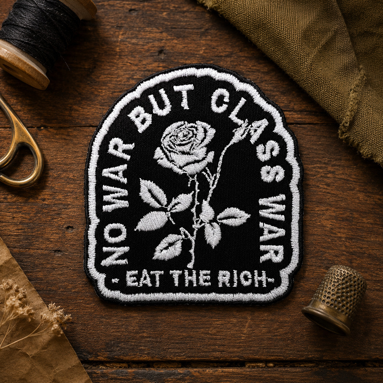 No War Patch, Eat The Rich, Democratic Socialism, Leftist Marxist