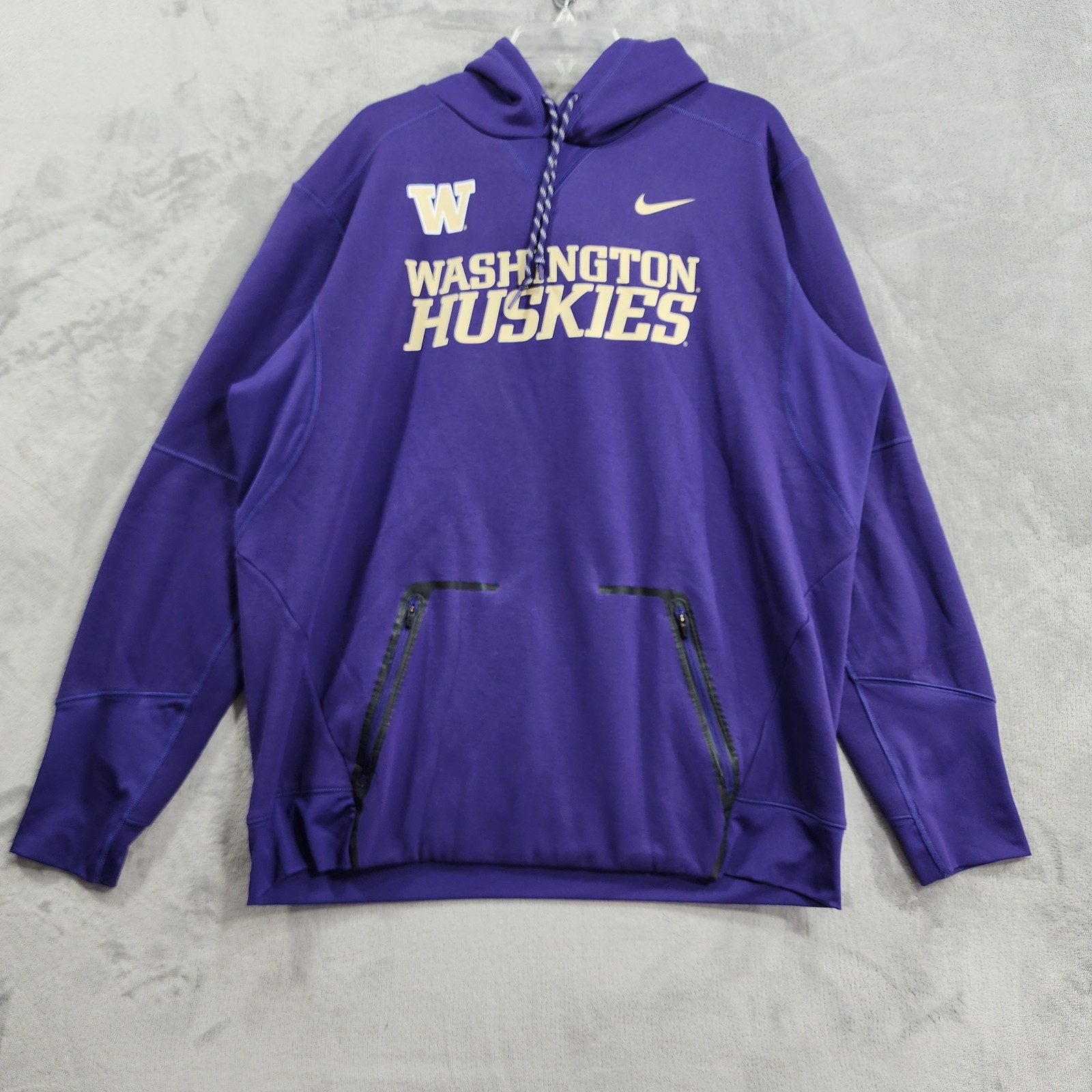 Washington Huskies Sweatshirt Mens XL Purple NCAA Football Nike Dri-FIT Hoodie
