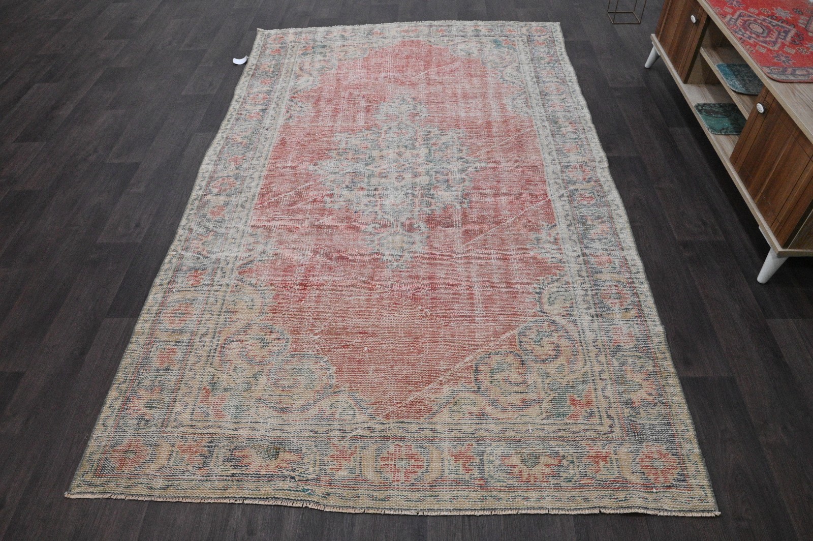 Oushak 5x8,Turkish Rug,vintage,anatolian,RED,kilim,Bohemian,handmade,wool Oushak 5x8,Turkish Rug,vintage,anatolian,RED,kilim,Bohemian,handmade,wool