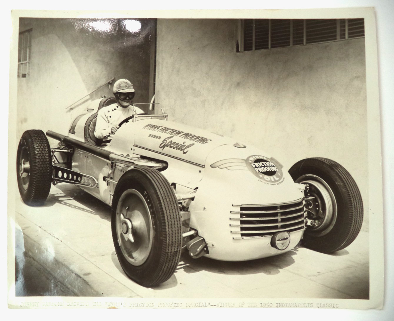 VTG 8x10 Photograph- Johnnie Parsons- Winner of the 1950 Indianapolis Indy 500