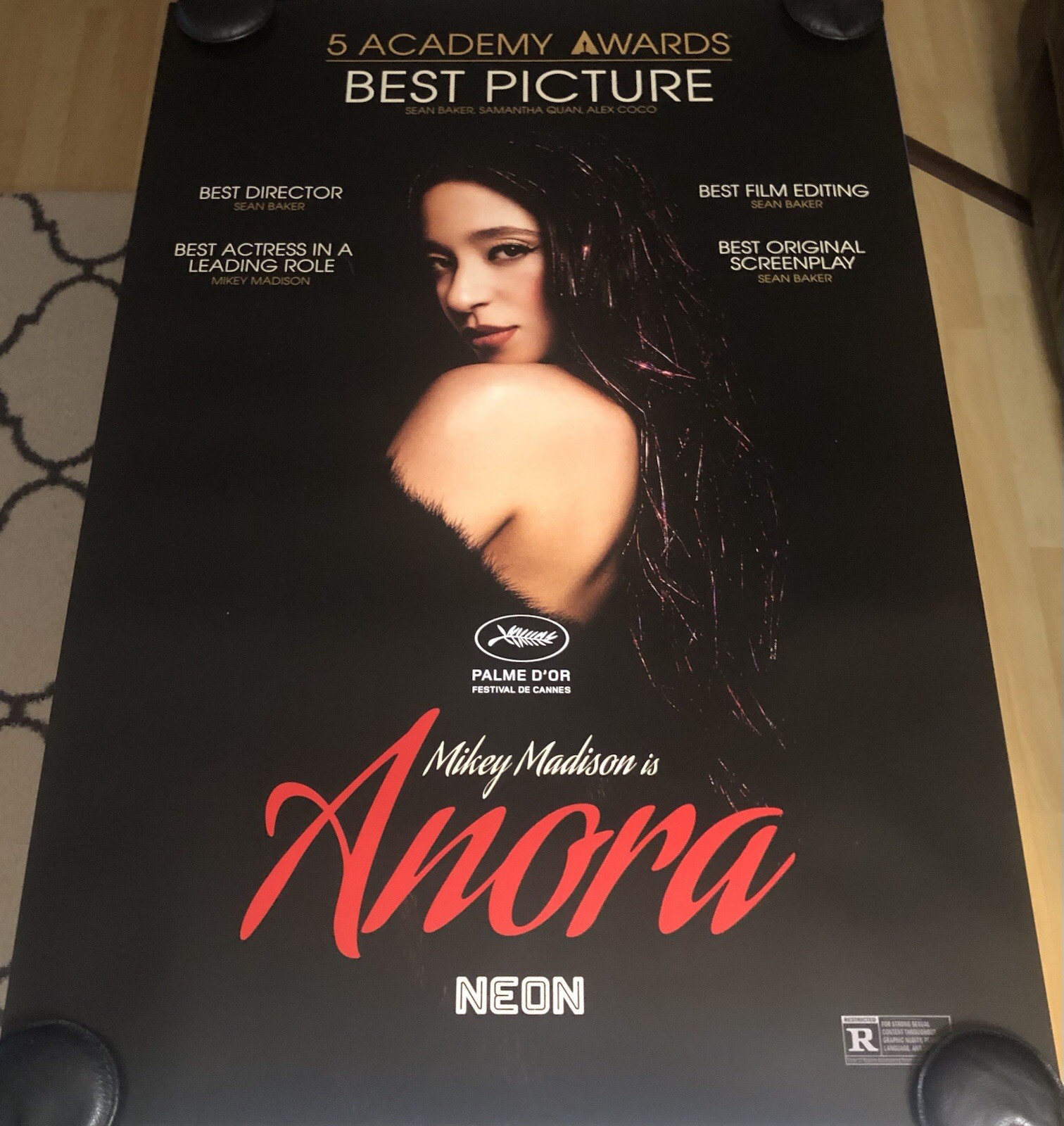 ANORA Original Double Sided 27x40 Movie Poster Mikey Madison AWARDS VERSION NM