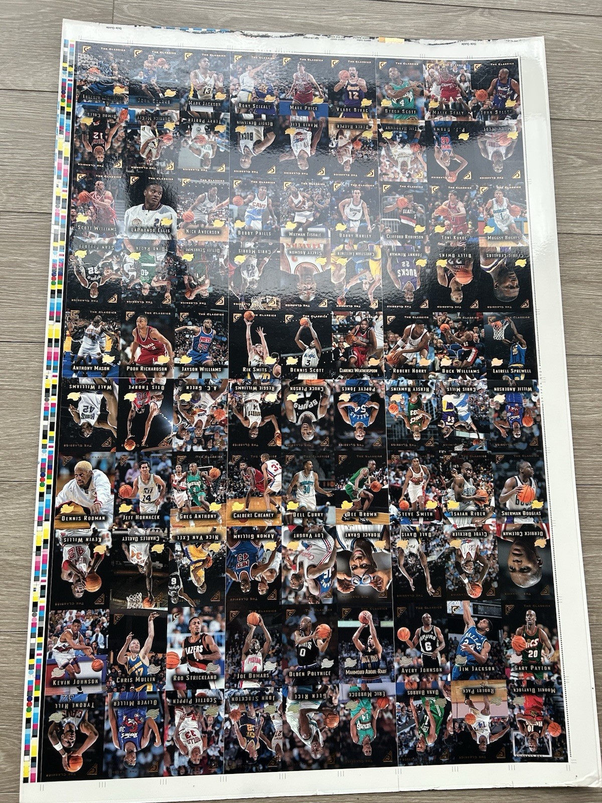 1995-96 Topps Gallery Players Private Issue Uncut Sheet RARE 1/1 RODMAN 90 Cards 1995-96 Topps Gallery Players Private Issue Uncut Sheet RARE 1/1 RODMAN 90 Cards