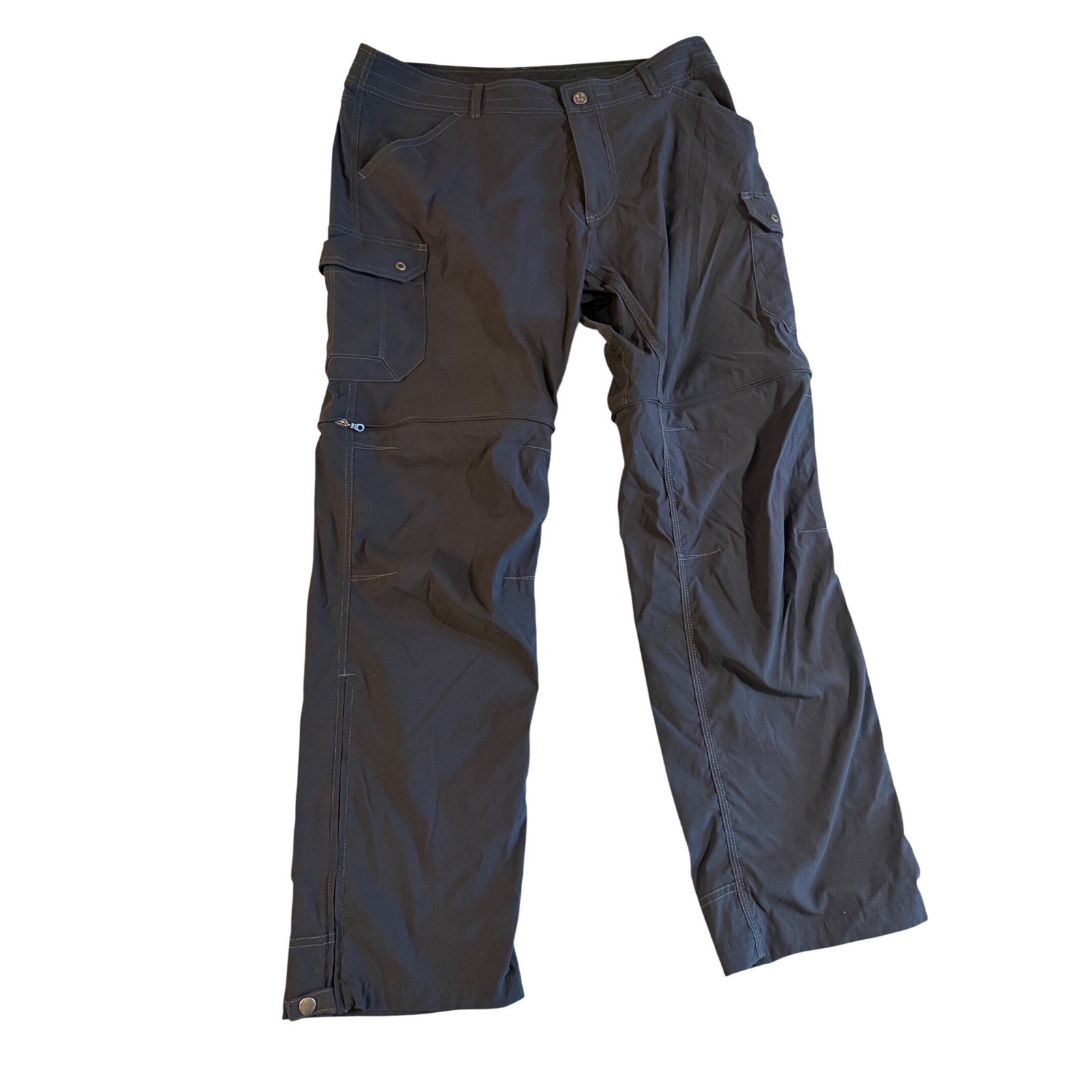 Kuhl Renegade Convertible Stealth Cargo Hiking Pants Mens 38x32 Charcoal Grey