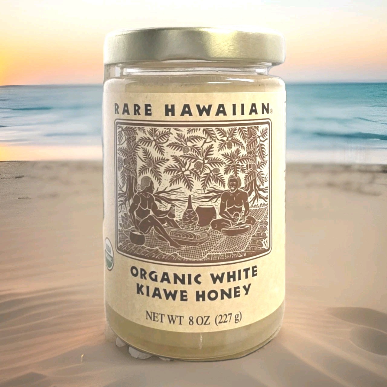 Rare Hawaiian ORGANIC White Kiawe Honey 8 oz