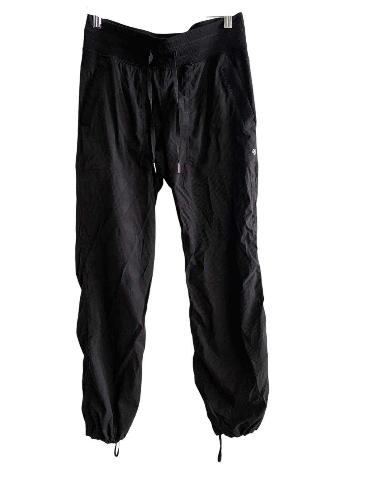 Lululemon Women’s Studio Pant Size 8 Black Drawstring Cinch Hem Lightweight