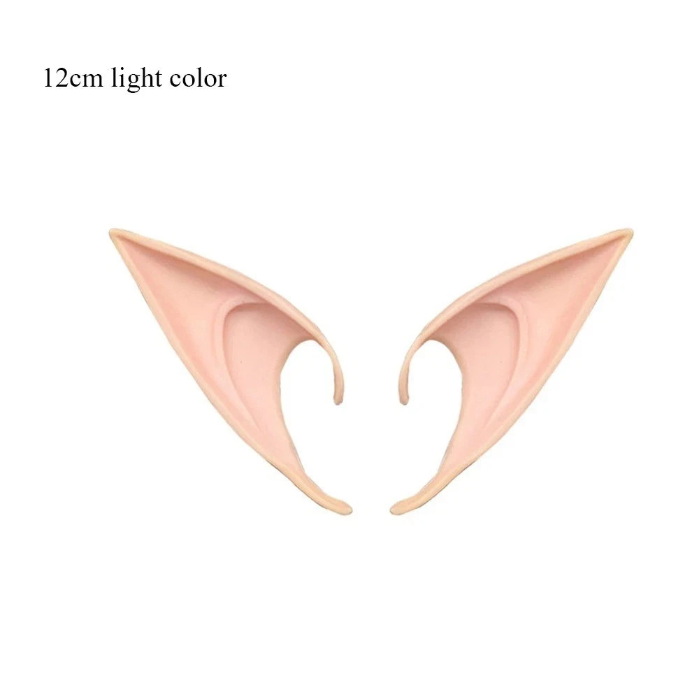 Elf Ears Latex Fairy Angel Costume Ears Halloween Cosplay Props Adult Kids