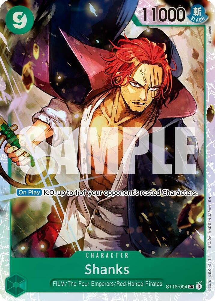 Shanks (Reprint) [PRB02 - ST16-004] Super Rare NM English One Piece