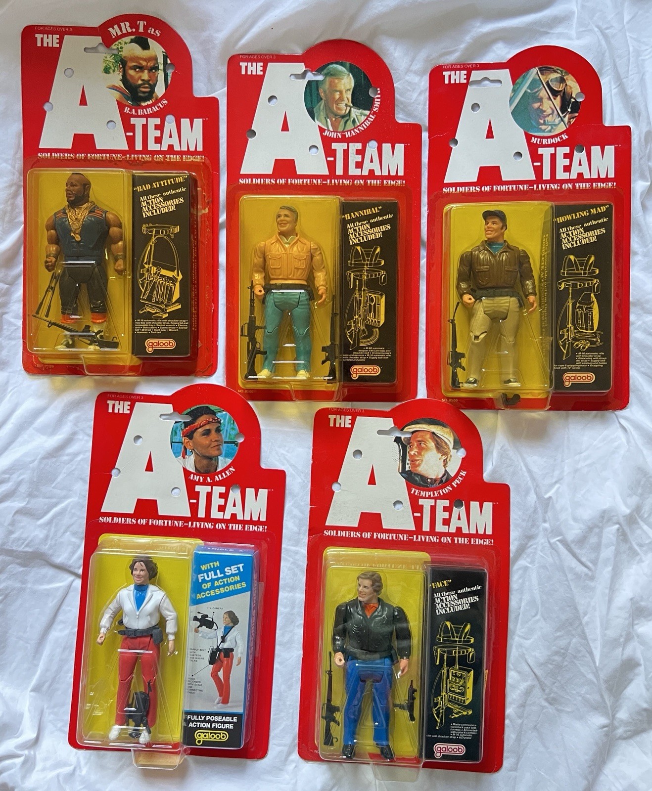 1983 A-Team Action Figures Set in Original Package