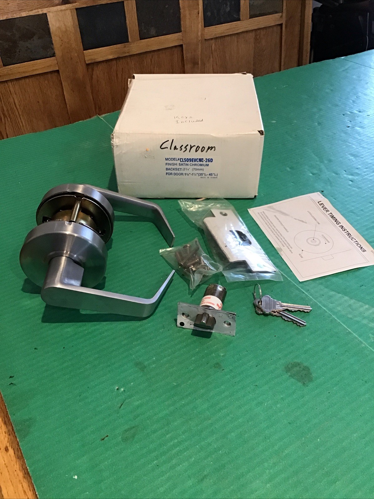 Deltana Commercial Classroom Door Lock Set Satin Clarendon Lever CL509EVCNC-26D Deltana Commercial Classroom Door Lock Set Satin Clarendon Lever CL509EVCNC-26D