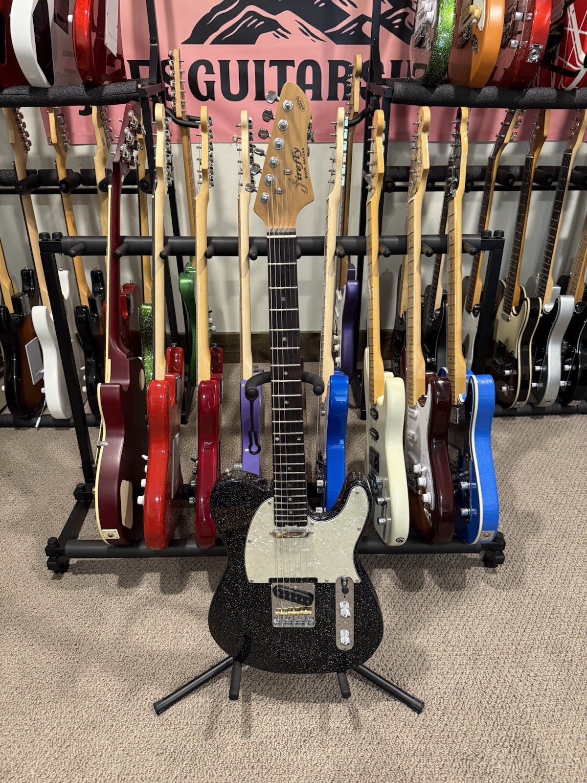 Firefly FFTL Black Sparkle Tele Style Electric Guitar
