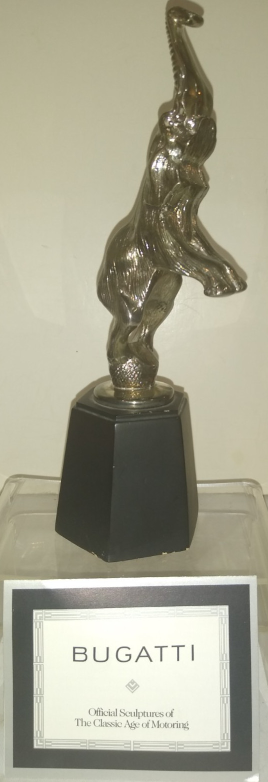 1987 FRANKLIN MINT 1925 BUGATTI CAR MASCOT SCULPTURE HOOD ORNAMENT LIMITED 1987 FRANKLIN MINT 1925 BUGATTI CAR MASCOT SCULPTURE HOOD ORNAMENT LIMITED