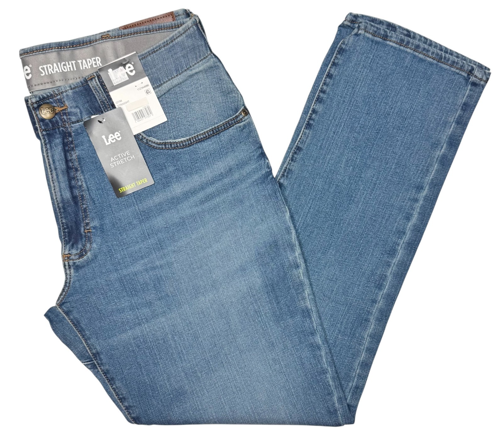 Lee #11757 NEW Men\'s Motion Flex Waistband Active Stretch Straight Taper Jeans