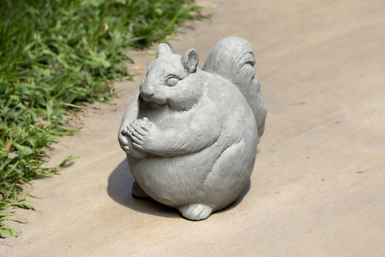 Concrete Chubby Squirrel Statue 7\