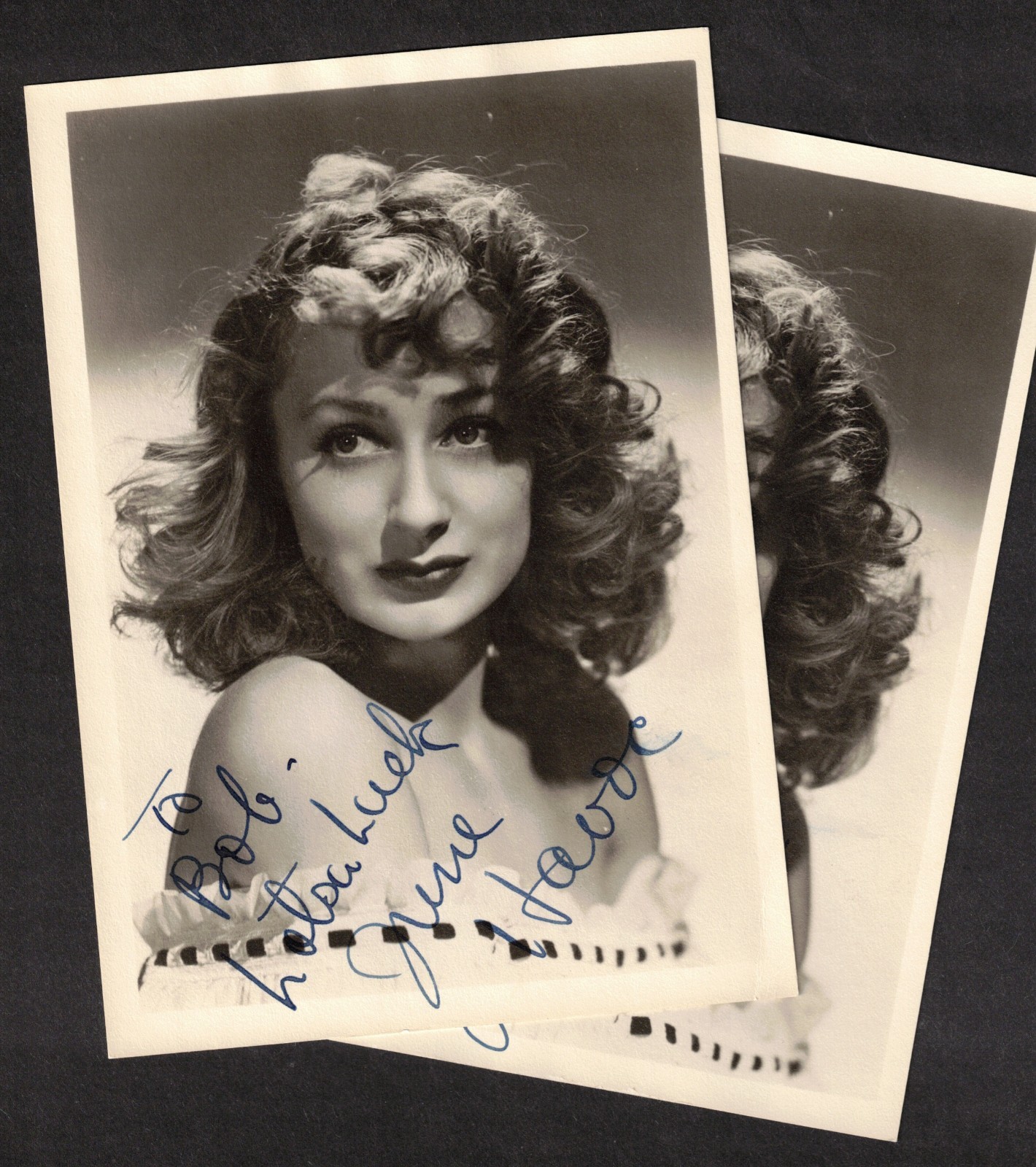 June Havoc American Actress Lot of (2) Original Signed Autograph 5x7 Photos