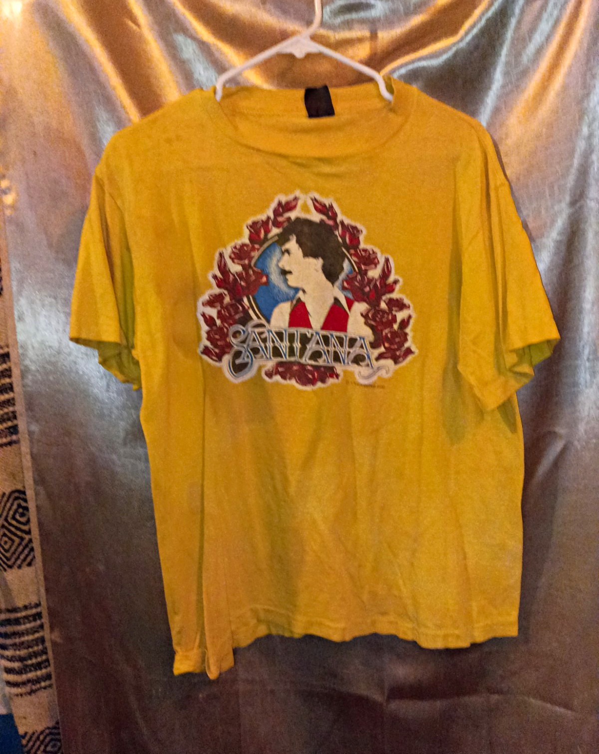 Vintage 1980 Santana Tour 80 Concert T Shirt Yellow Single Stitch 80s Rock Vintage 1980 Santana Tour 80 Concert T Shirt Yellow Single Stitch 80s Rock