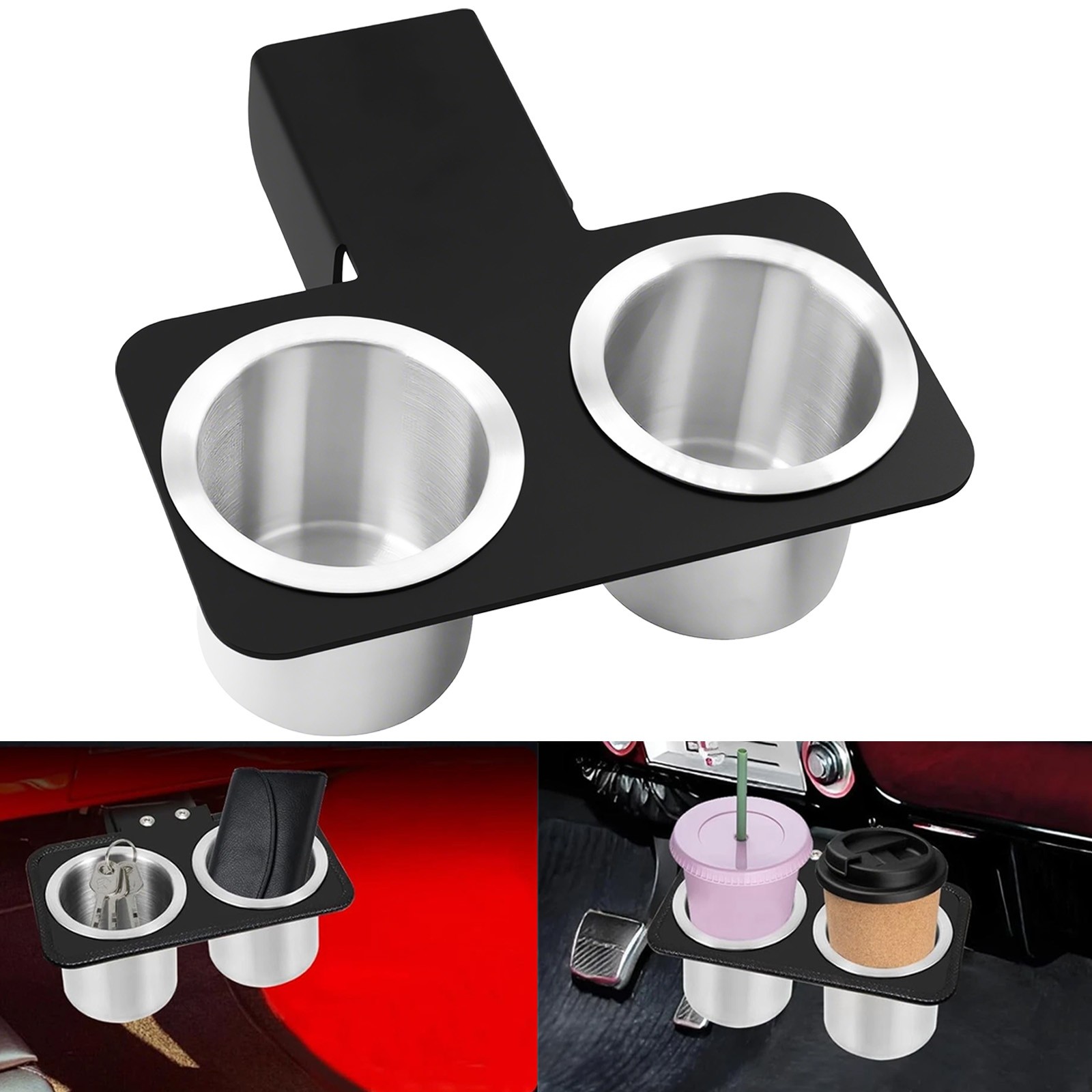 For 1973-1987/1991 Chevy GMC C/K Series Detachable Aluminum Truck Cup Holder