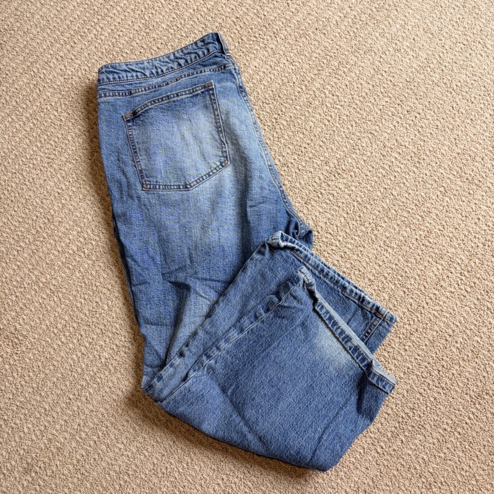 Pilcro by Anthropologie Medium Wash Distressed Straight Leg Jeans Plus Size 22W