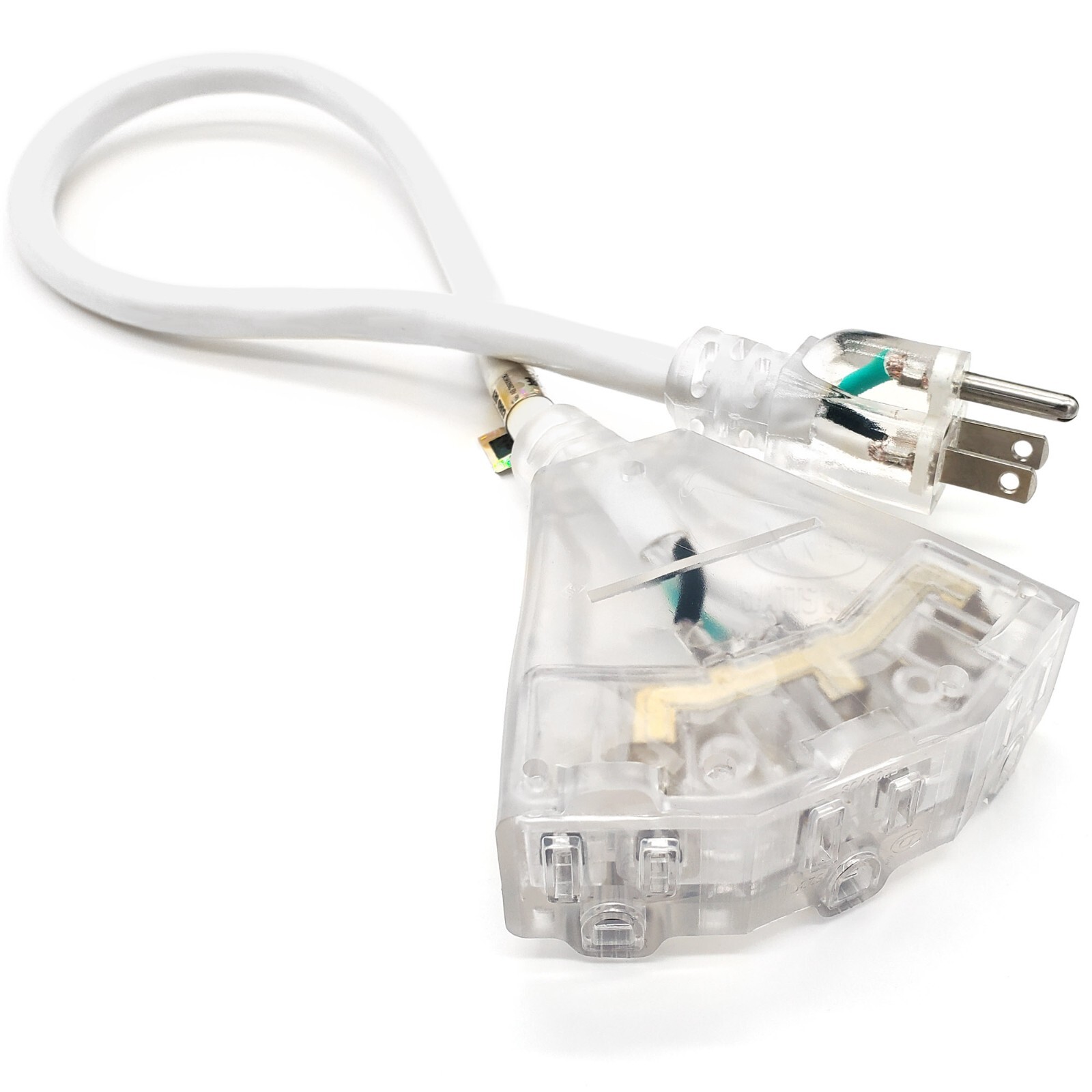 12 AWG - 2 ft, 6 ft, 10 ft, 15 ft, 25 ft Heavy Duty Outdoor Extension Cord White