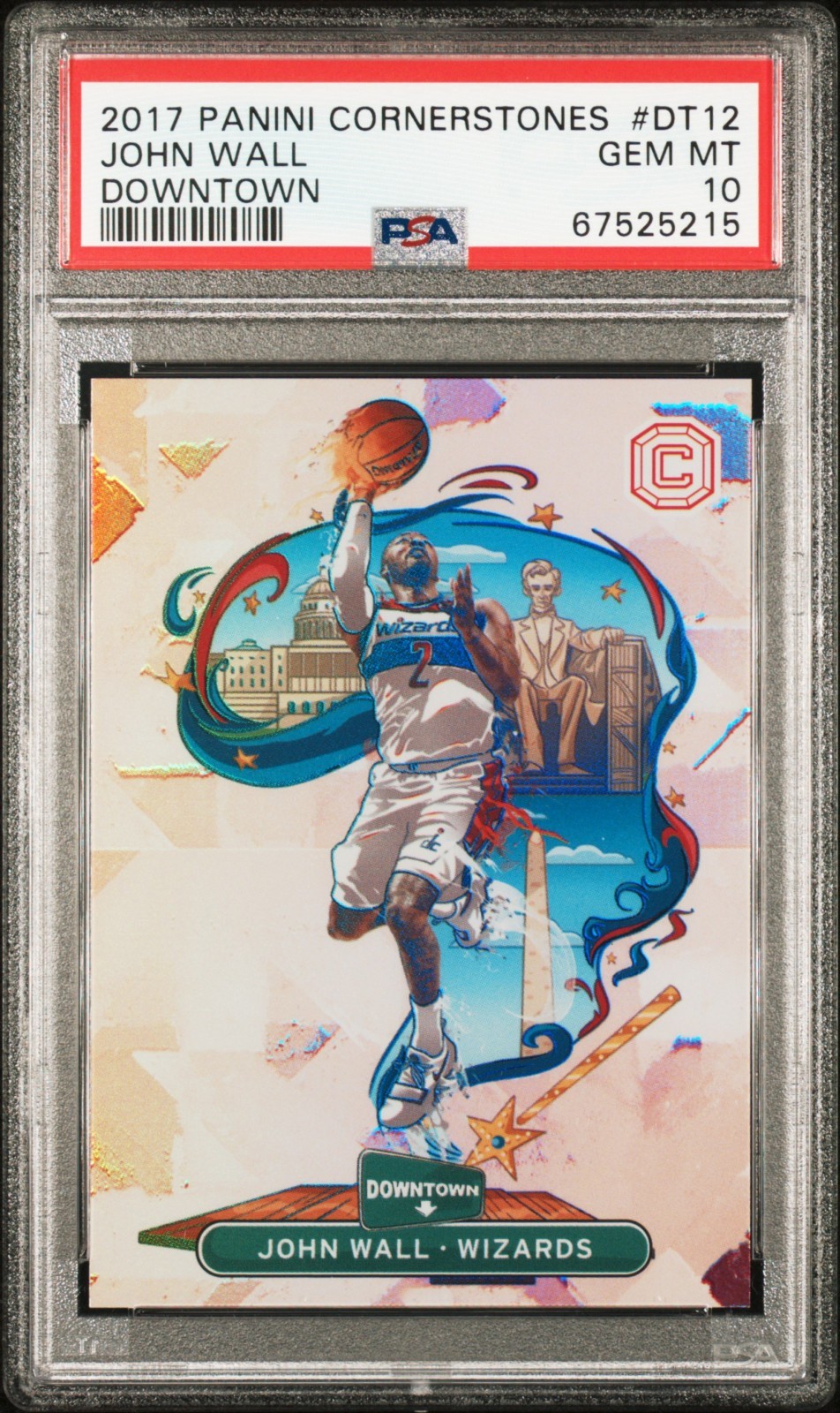 2017 PANINI CORNERSTONES DOWNTOWN #DT12 JOHN WALL DOWNTOWN PSA 10 Gem Mint 2017 PANINI CORNERSTONES DOWNTOWN #DT12 JOHN WALL DOWNTOWN PSA 10 Gem Mint