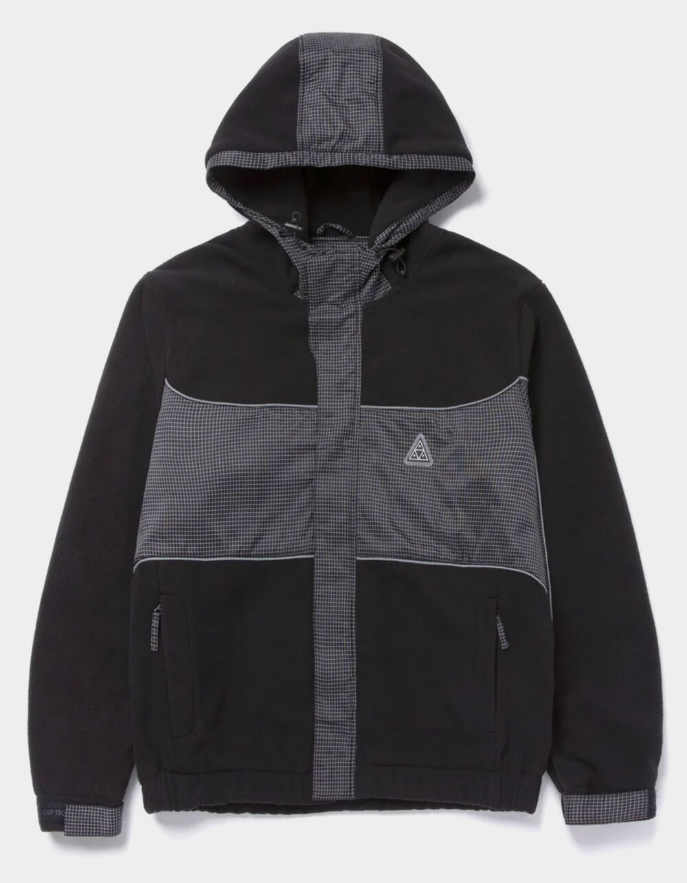HUF Men\'s NAULS Polar Fleece Jacket - JK00369 - Black - Medium - NWT HUF Men\'s NAULS Polar Fleece Jacket - JK00369 - Black - Medium - NWT