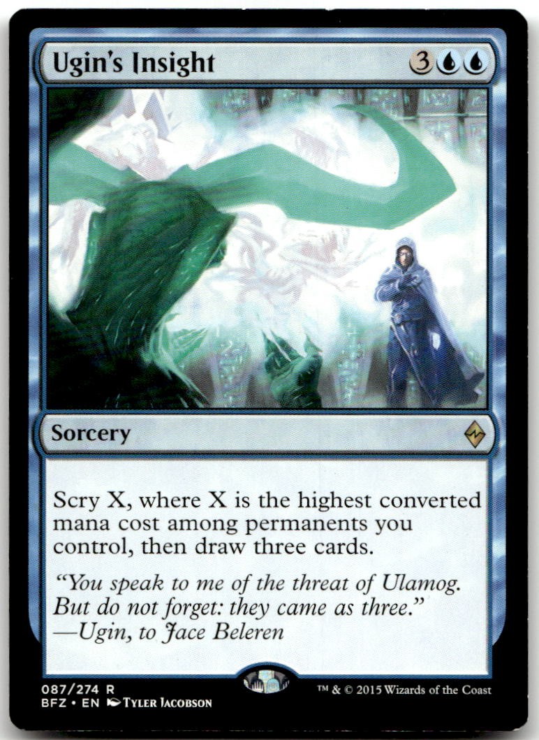 Ugin\'s Insight 87 Rare Battle for Zendikar Magic: The Gathering Lightly Played