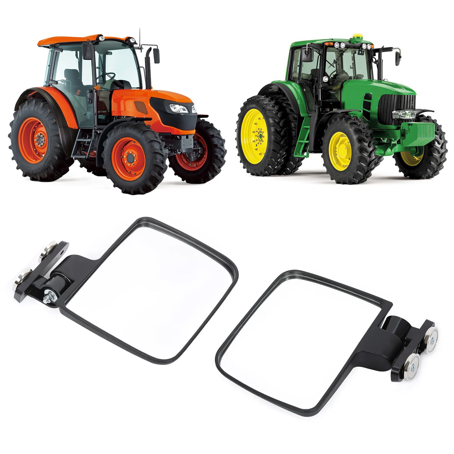 For Kubota John Deere Crawler Magnetic Tractor Mirrors Pair 220LB Rated Magnet For Kubota John Deere Crawler Magnetic Tractor Mirrors Pair 220LB Rated Magnet