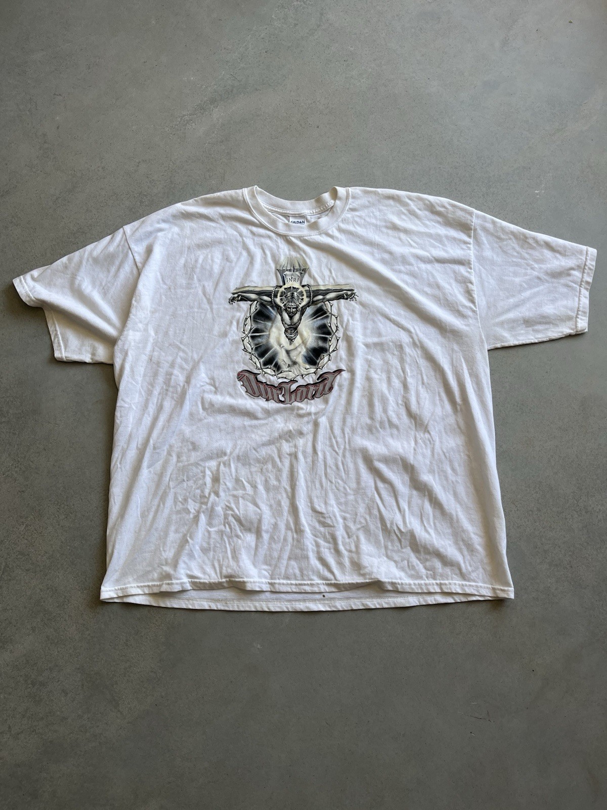Gildan White Tool Band Crucifix Graphic T-Shirt Rock & Pop Music Tee Gildan White Tool Band Crucifix Graphic T-Shirt Rock & Pop Music Tee