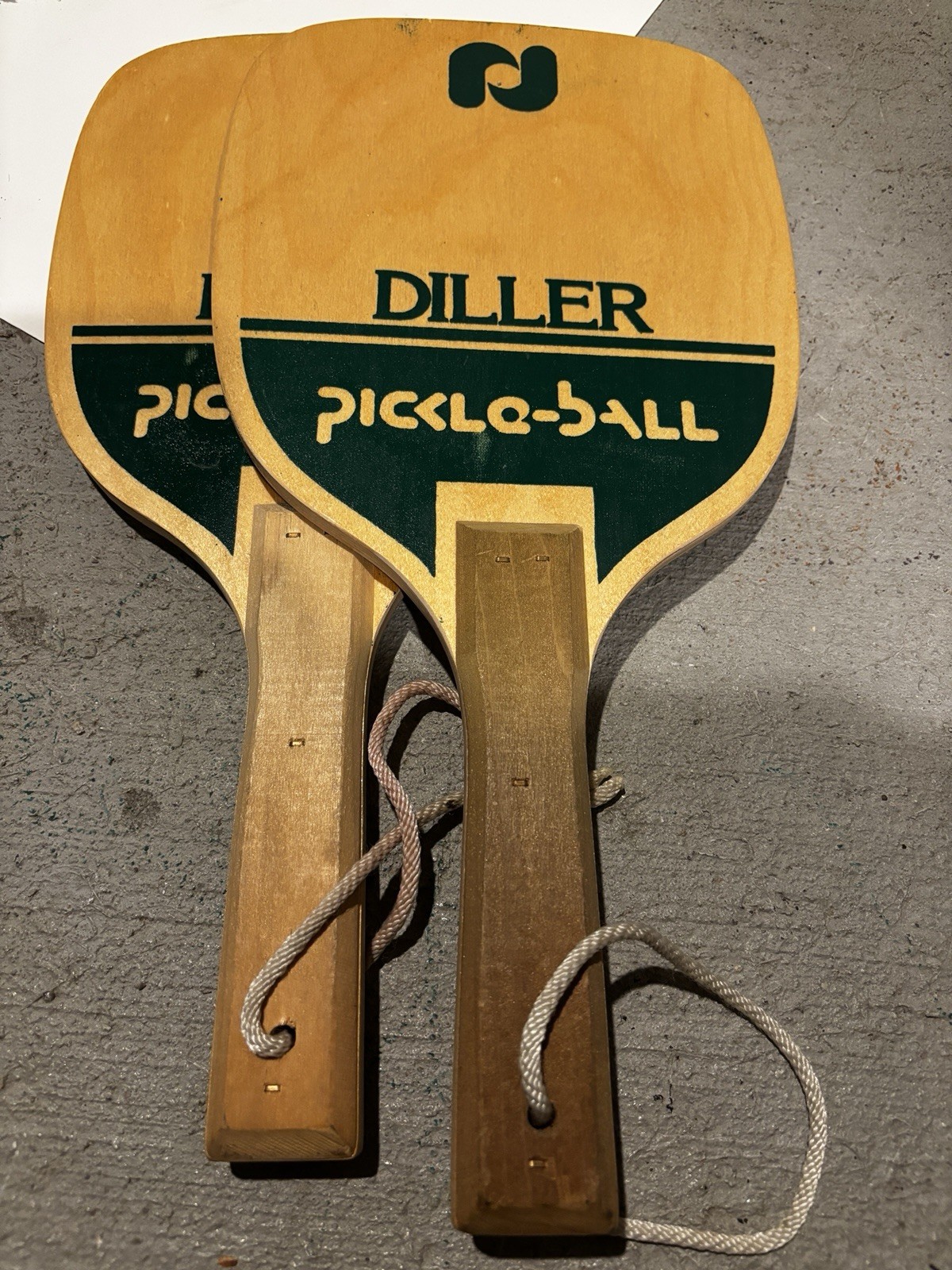 Vintage Diller Wooden Pickleball Paddles Lot of 2 Vintage Diller Wooden Pickleball Paddles Lot of 2