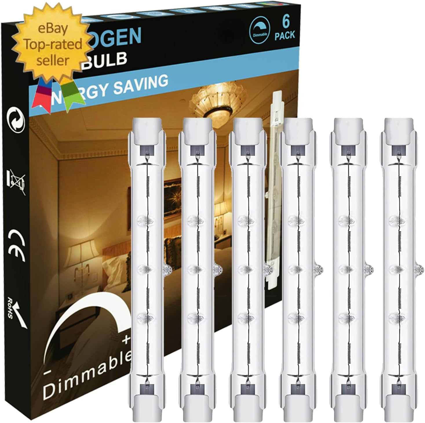 R7S J118Mm Halogen Light Bulbs, 120V 500W Type Thalogen Bulbs LED Replacement, 4